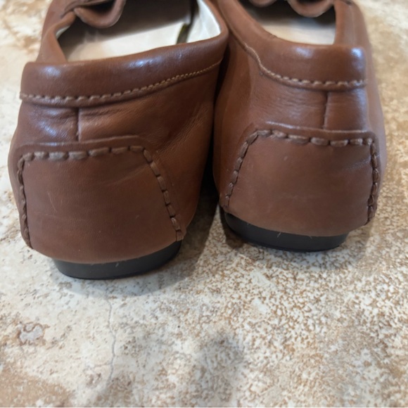 Michael Kors Brown Leather MK Logo minimalist business casual Loafers - Picture 4 of 6